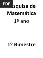 Pesquisa de Matemática