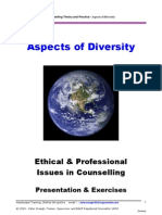 Aspects of Diversity :- Ethical & Professional issues for Counselling