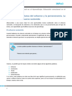 Clase 4: La Enseñanza Del Esfuerzo y La Perseverancia. La Enseñanza Del Refuerzo Sostenido