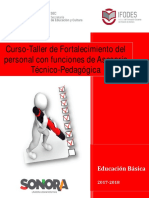 CUADERNILLO FINALTaller de Fortalecimiento Del Personal Con Funciones de Asesoría Técnico-Pedagogica PDF