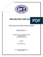 MBA (IB) PART-TIME 2015-18: Financing of International Trade