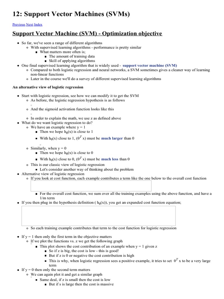 12 Support Vector Machines PDF | PDF | Support Vector Machine | Bias Of ...