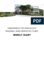 Weekly Diary: Greenergy Technology Trading and Services Corp