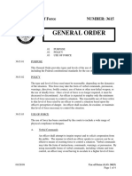 US Park Police - General Order On Use of Force
