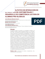 ANALISIS CUALITATIVO DE INTERACCION EN EL AULA. CORTOMETRAJES Y DESARROLLO DE COMPETENCIA LECTORA.pdf