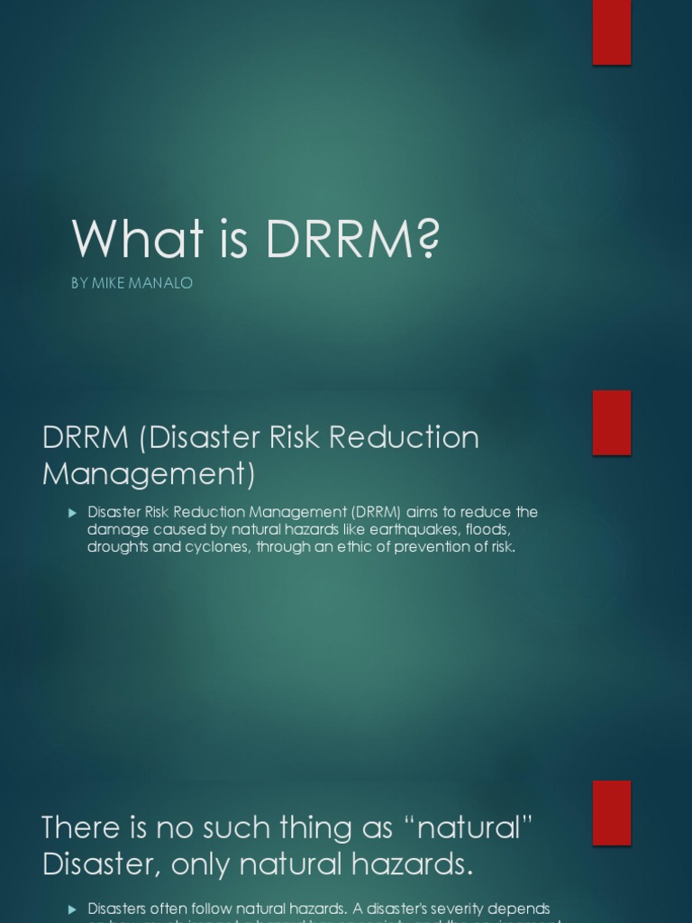 What-is-DRRM (1) | Disaster Risk Reduction | Risk
