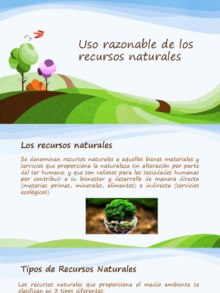 Uso Razonable de Los Recursos Naturales (1) | Desarrollo sostenible ...