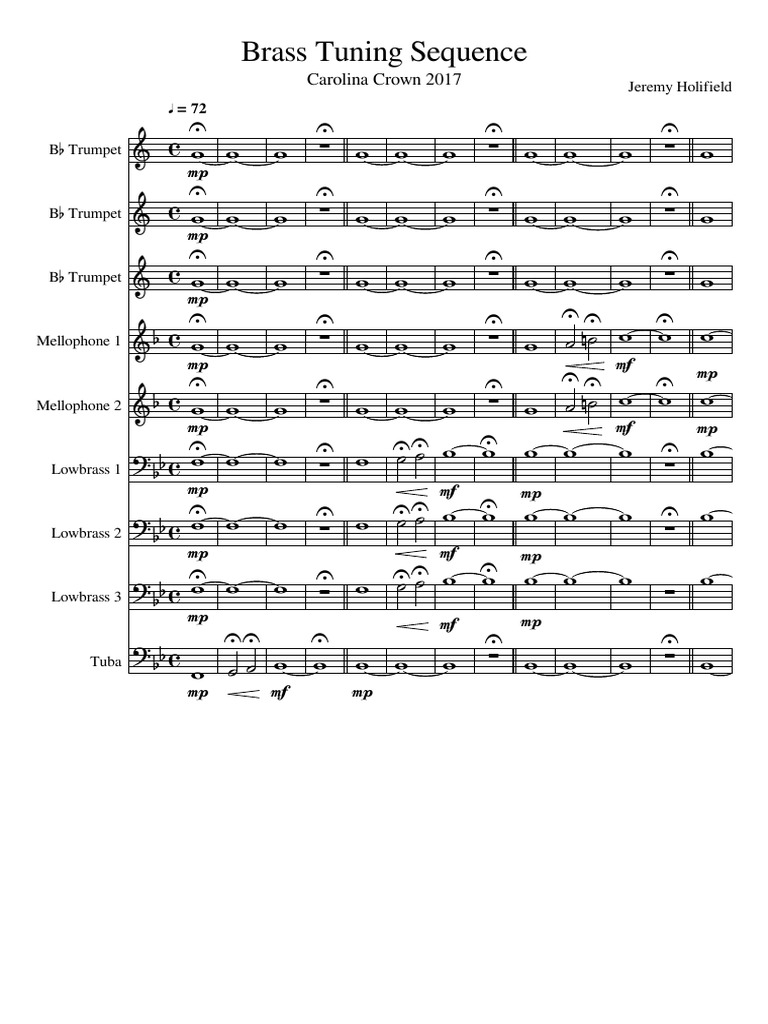 4354611Brass Tuning Sequence Download Free PDF Marching Bands Music