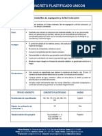 FichaTecnicaConcretoPlastificado - UNICON PDF