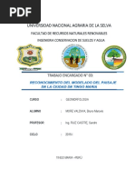 Reconomiento Del Modelado Del Paisaje de La Ciudad de Tingo Maria
