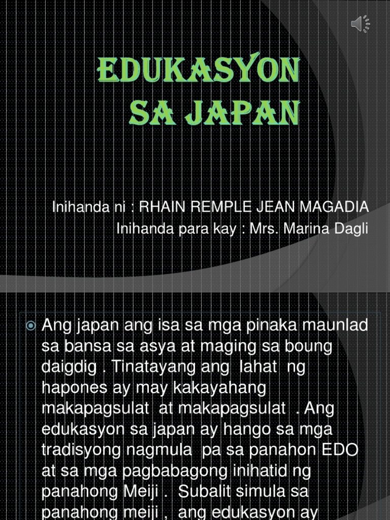 Edukasyon Sa Japan Remple Honesty