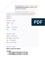 Unit 1:: Look at The Following Exercises in Your Do Them in Your Workbook and Send The File For Correction