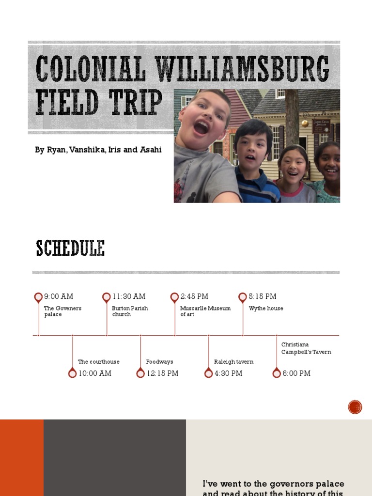 Colonial Williamsburg Field Trip | PDF | Social Science | Art