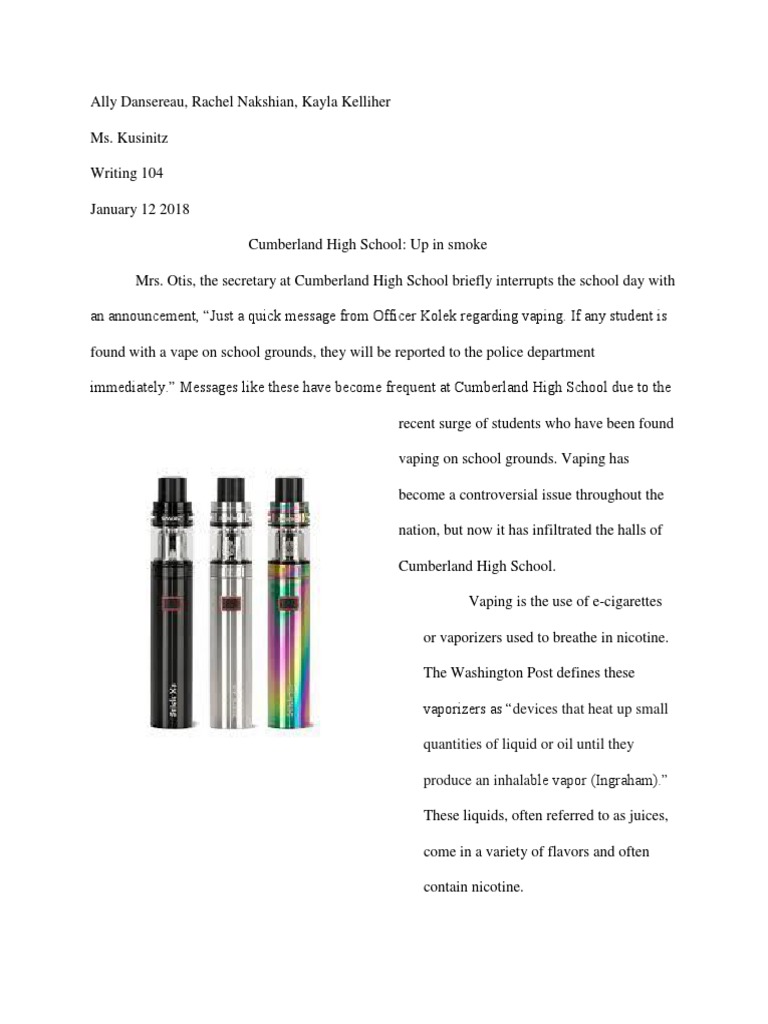 Vaping Essay Electronic Cigarette Smoking