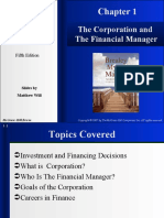 The Corporation and The Financial Manager: Fundamentals of Corporate Finance