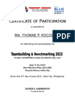 Certificate of Participation