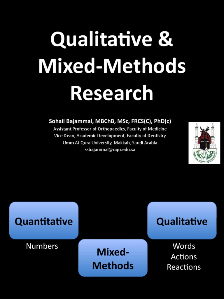 Introduction to Qualitative and Mixed Methods Research