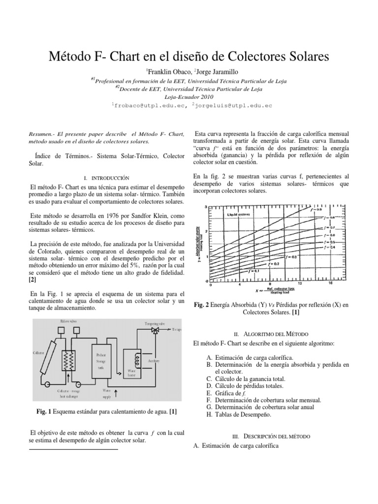 Método F-Chart para Colectores Solares | PDF | Energía solar | Calor