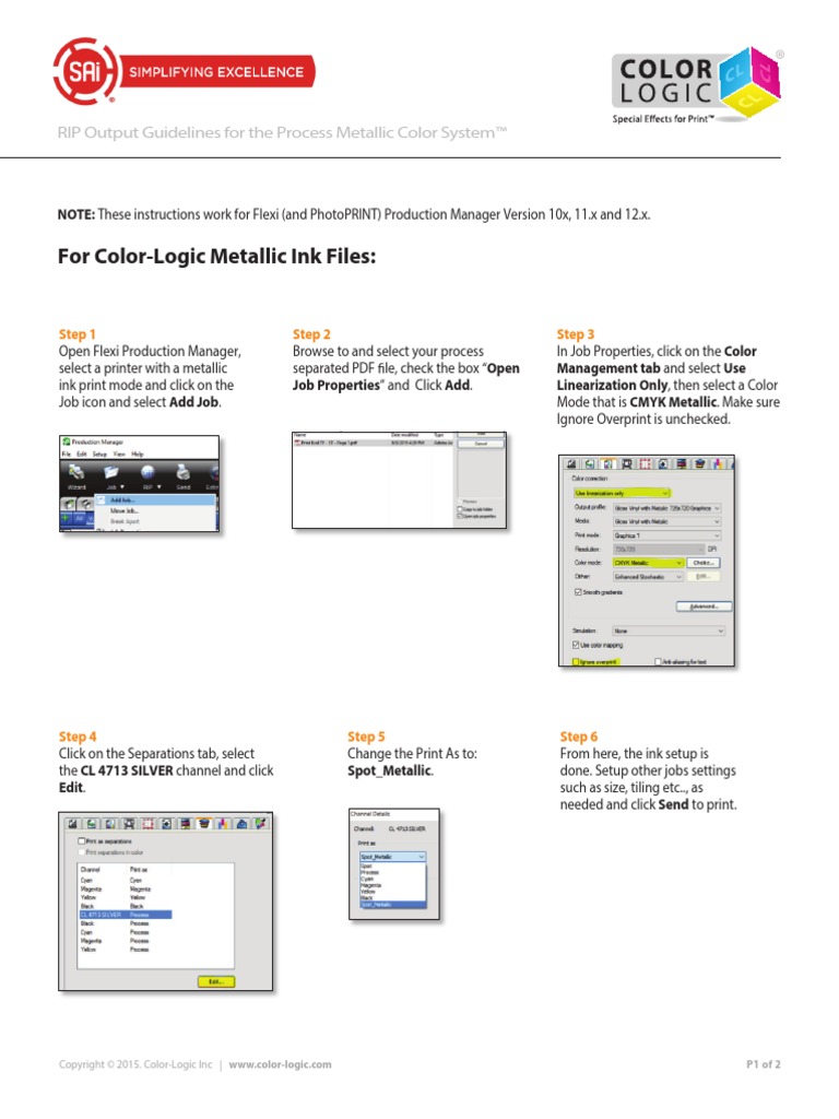 SAI Flexi - RIP Output Guidelines | PDF | Publishing | Art Media