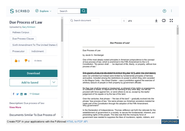 WWW Scribd Com Doc 293766521 Due Process of Law | PDF | Due Process ...