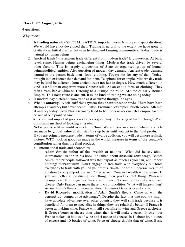 International Trade Law Notes | PDF | World Trade Organization ...