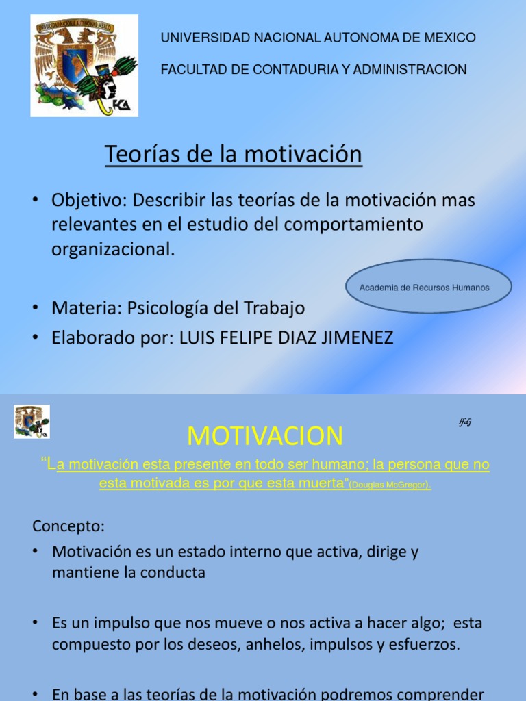 Teorías de la Motivación en Psicología | PDF | Motivación | Motivacional