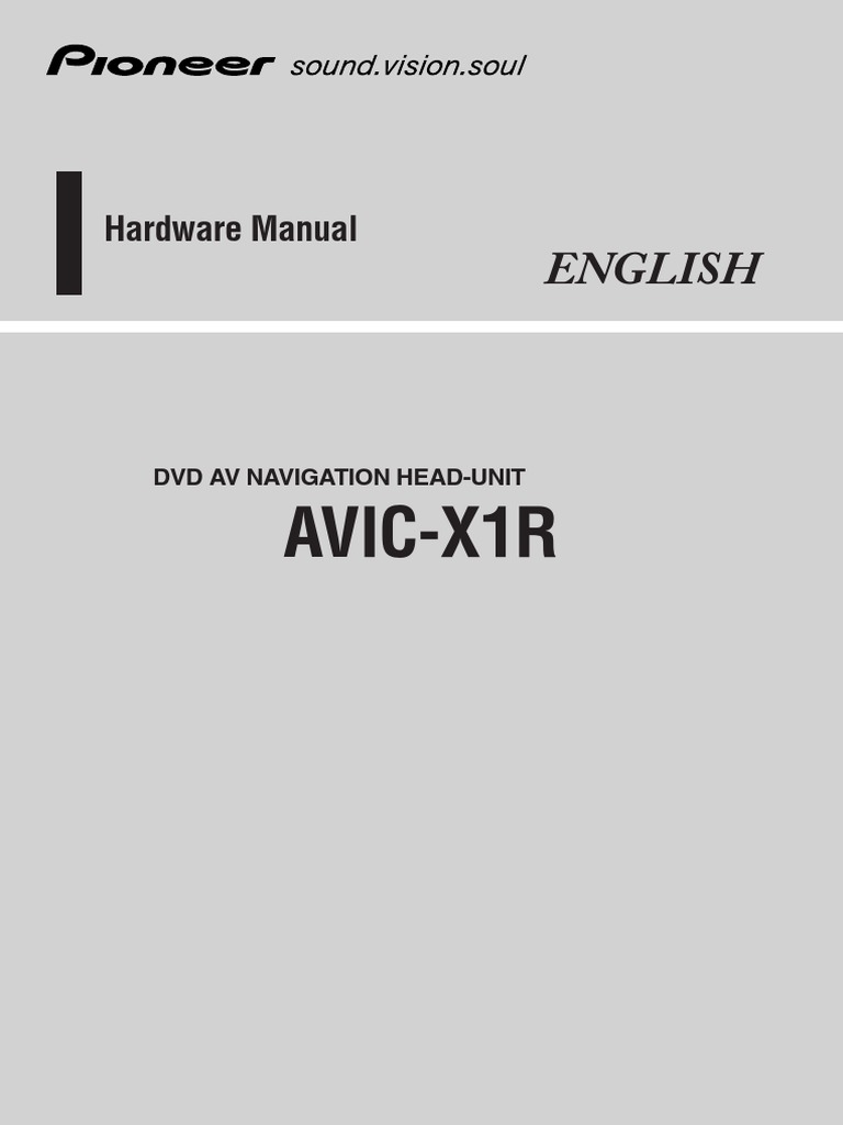 AVICX1R Hardware Manual EN PDF PDF Compact Disc Media Technology