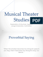 Musical Theater Structure