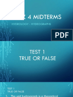 Quiz 4 Midterms: Hydrology - Hydrographs