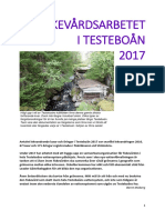 Årsberättelse För Fiskevården i Testeboån 2017