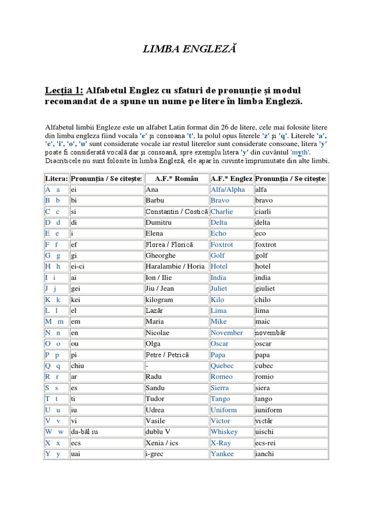 Limba Engleză | PDF
