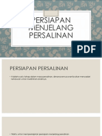 Persiapan Menjelang Persalinan