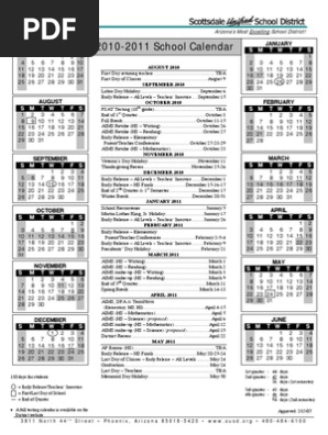 Calendar2010 2011A | PDF | Academic Term | Behavior Modification