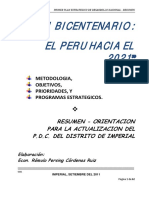 Plan 10604 Plan Bicentenario Resumen 2011