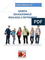 Oferta Educationala EP45 2014-2015 Invatamant Primar