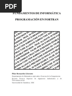 Curso De Fortran Pdf Lenguaje De Programacion Compilador