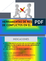 Herramientas de Resolucion de Conflictos en El Aula