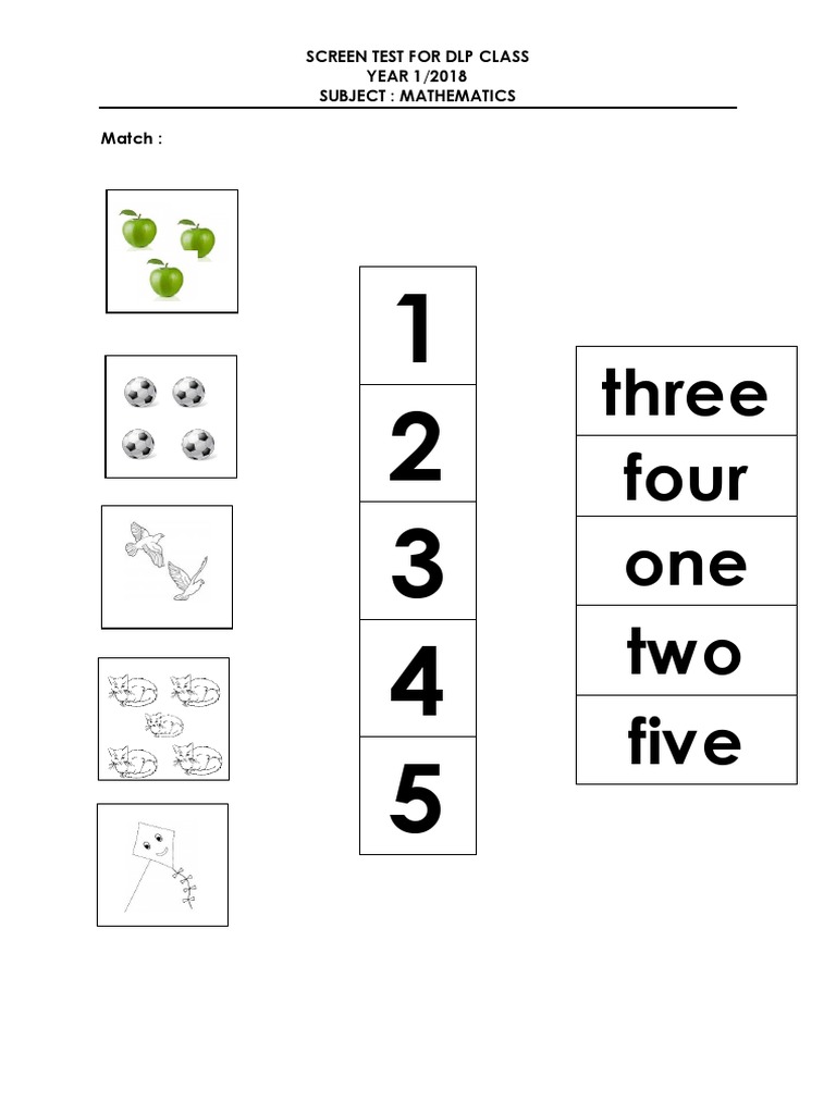 Screen Test For DLP Class Year 1 PDF