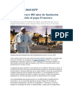 Noticia Aniversario de Lima y Visita Del Papa