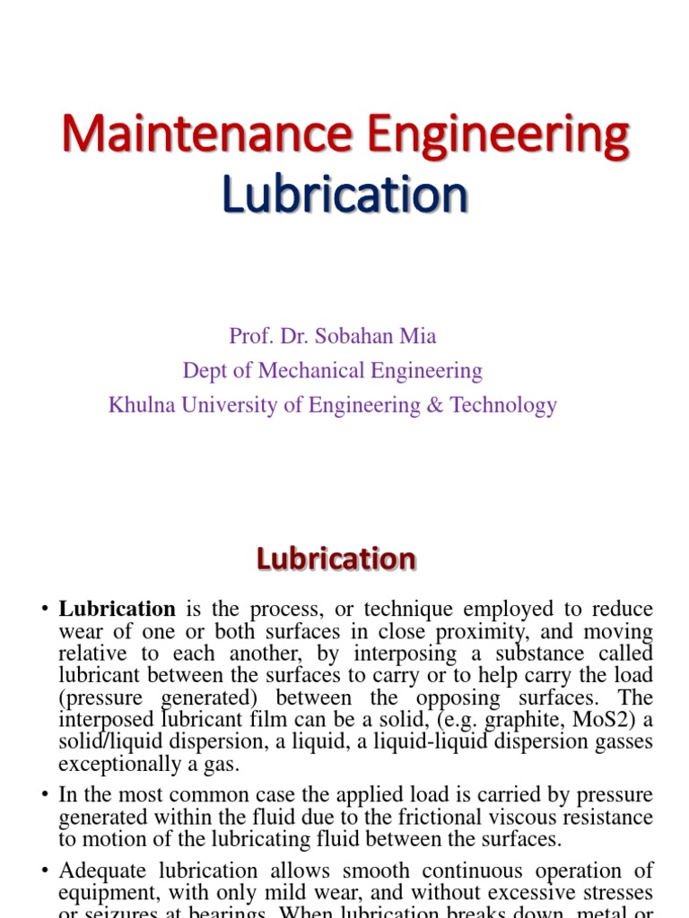 Lubrication Fundamentals and Specifications | PDF | Viscosity | Lubricant