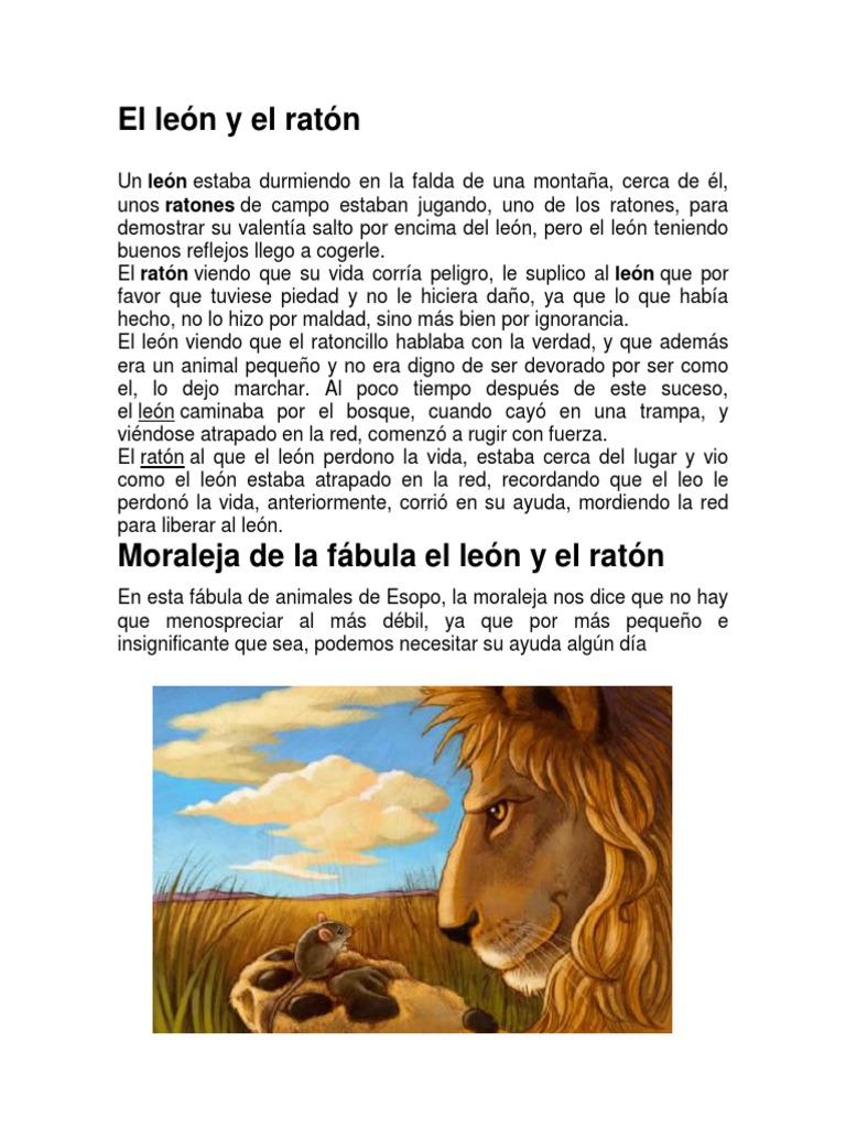 El León y El Ratón | PDF