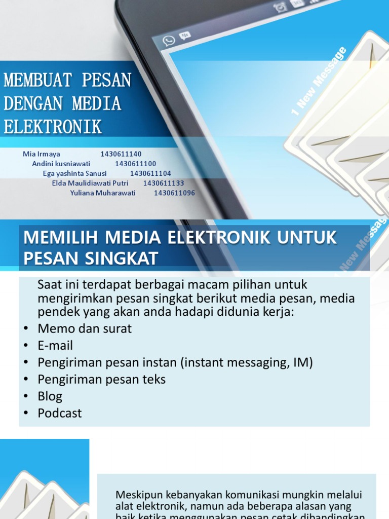 Teknik Pembuatan Pesan Elektronik | PDF