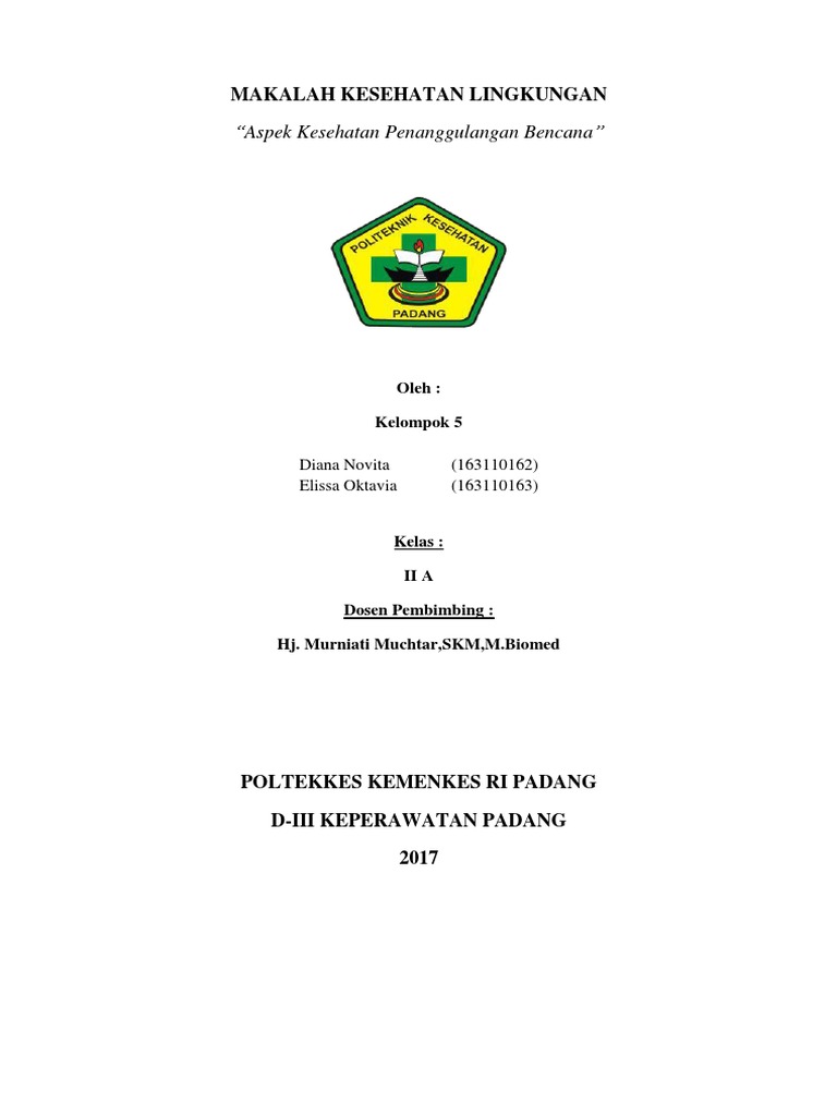 MAKALAH KESEHATAN LINGKUNGAN