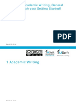 Get Ready: Academic Writing, General Pitfalls and (Oh Yes) Getting Started!