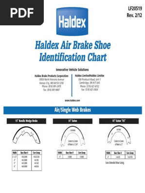 Shoe Id Chart | Pdf | Brake | Vehicles