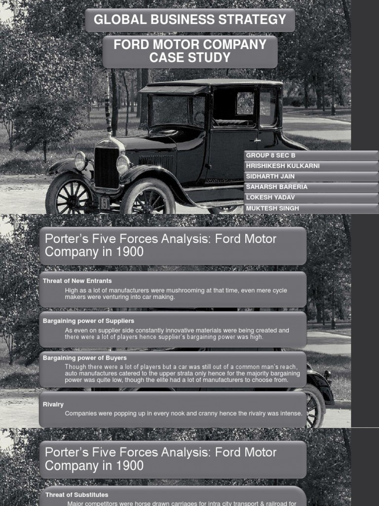 Ford Motor Company: 1900-1920 Strategy Analysis | PDF | Ford Motor ...