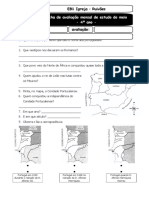 EB1 Igreja – Ruivães: ficha de avaliação mensal de estudo do meio - 4o ano
