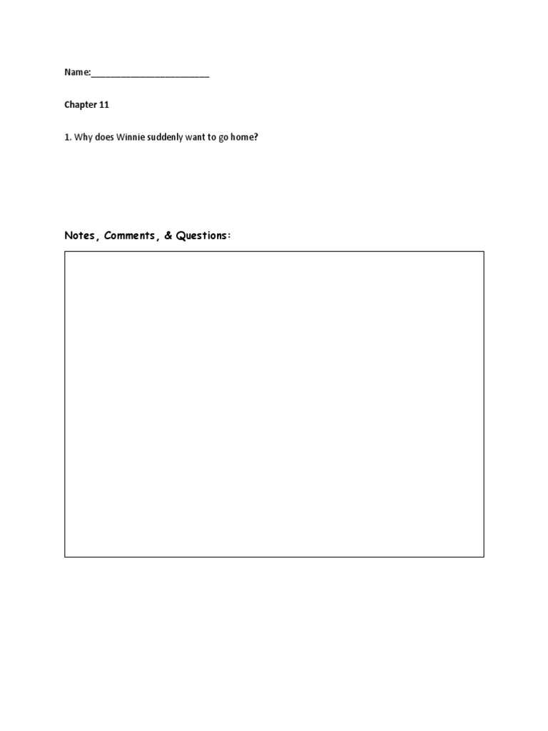 Notes, Comments, & Questions:: Name | PDF