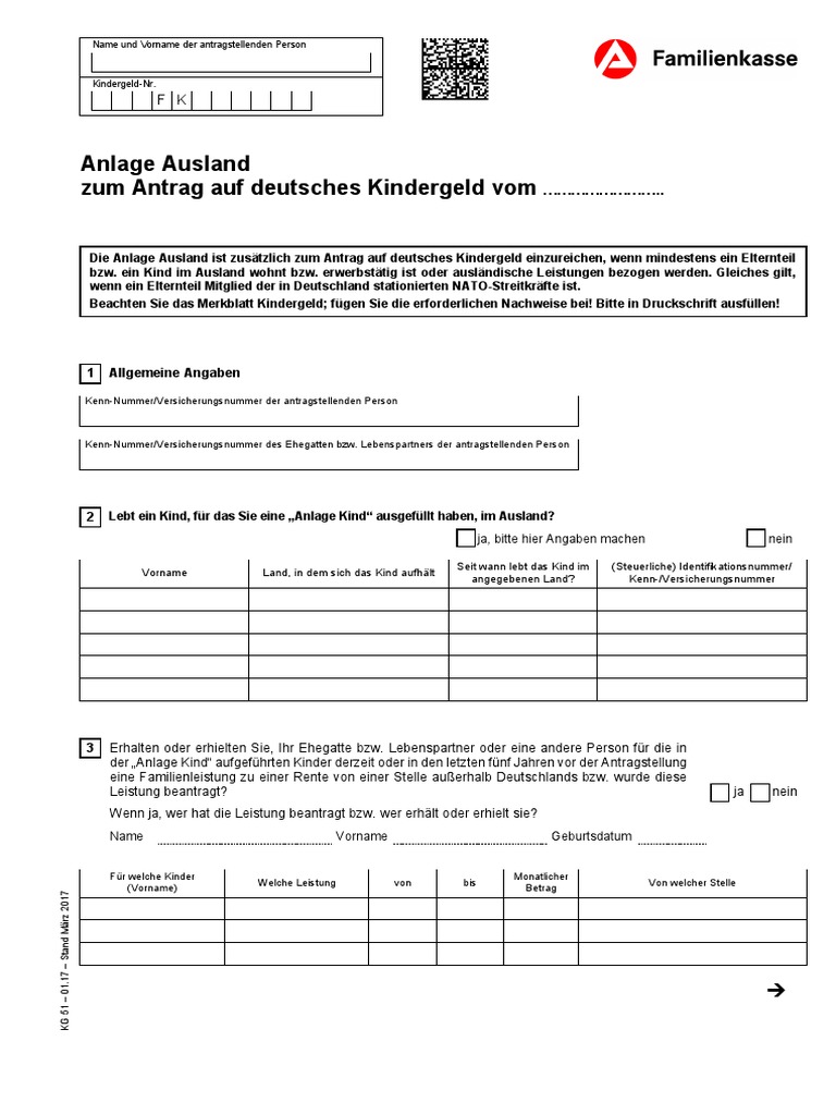Anlage kind zum antrag auf kindergeld vom | KINDERGELD 2020 *** Anspruch. 2020-03-22