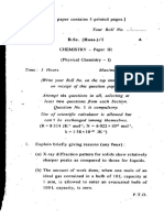 B.sc. (Hons) - I Chemstry Paper - Iii (Physical Chemistry - I) PDF